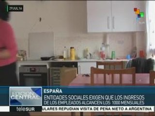 España: exigen que ingresos de empleados alcancen los mil euros al mes