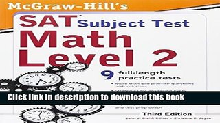 PDF  McGraw-Hill s SAT Subject Test Math Level 2, 3rd Edition  Free Books