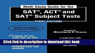 PDF  Math Study Guide for the SAT, ACT and SAT Subject Tests -  Final Edition  Free Books