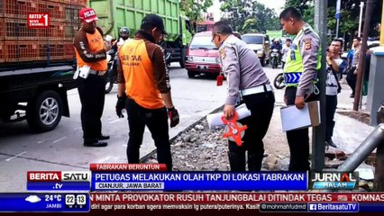 下载视频: Polisi Olah TKP Kecelakaan Truk Nahas di Cianjur