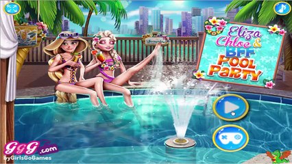 Eliza and Chloe Bff Pool Party Game - Frozen Video Games For Girls