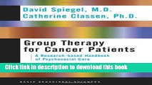 Books Group Therapy For Cancer Patients: A Research-based Handbook Of Psychosocial Care Free Online