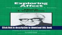 Books Exploring Affect: The Selected Writings of Silvan S Tomkins (Studies in Emotion and Social