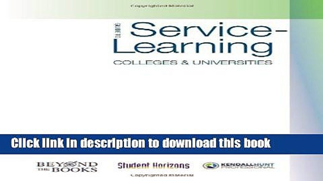 Books GUIDE TO SERVICE-LEARNING COLLEGES AND UNIVERSITIES Free Online