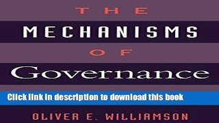 Ebook The Mechanisms of Governance Free Online