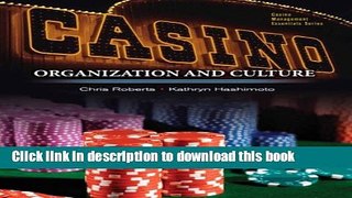 Books Casinos: Organization and Culture Free Online