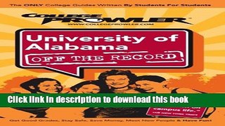 Books University of Alabama: Off the Record - College Prowler (College Prowler: University of