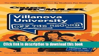 Books Villanova University: Off the Record - College Prowler (College Prowler: Villanova