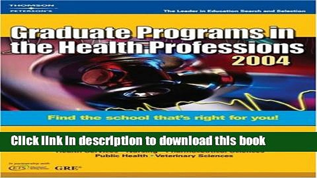 Books DecisionGd: Grad Gd Health Prof 04 (Peterson s Decision Guides : Graduate Programs) Full