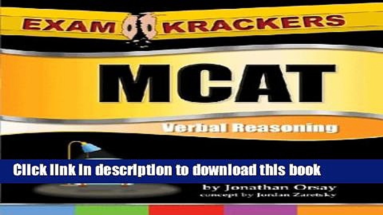 Books Examkrackers MCAT Verbal Reasoning and Math Full Online