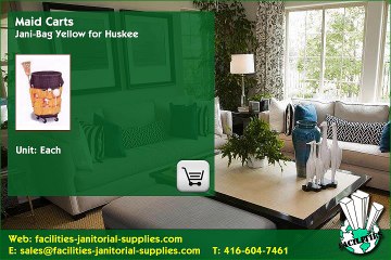 Toronto Distributor |  Maid Carts: Jani-Bag Yellow for Huskee