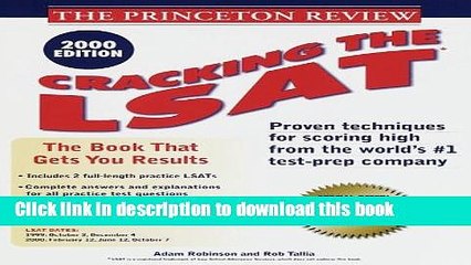 Ebook Princeton Review: Cracking the LSAT, 2000 Edition Full Online