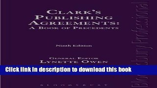 Books Clark s Publishing Agreements: A Book of Precedents [With CDROM] Full Online