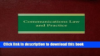 Books Communications Law and Practice Free Online