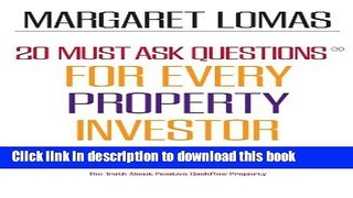 Books 20 Must Ask Questions for Every Property Investor Free Online