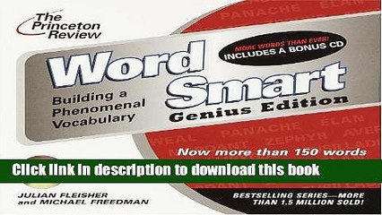 Books The Princeton Review Word Smart Genius Edition CD: Building a Phenomenal Vocabulary (The