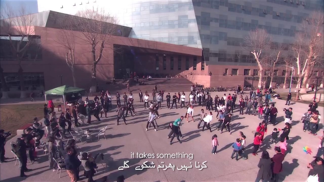 Chines and Pakistani Dancing on Pakistani Song. Teri Meri aisi dost . Nazia Hassan
