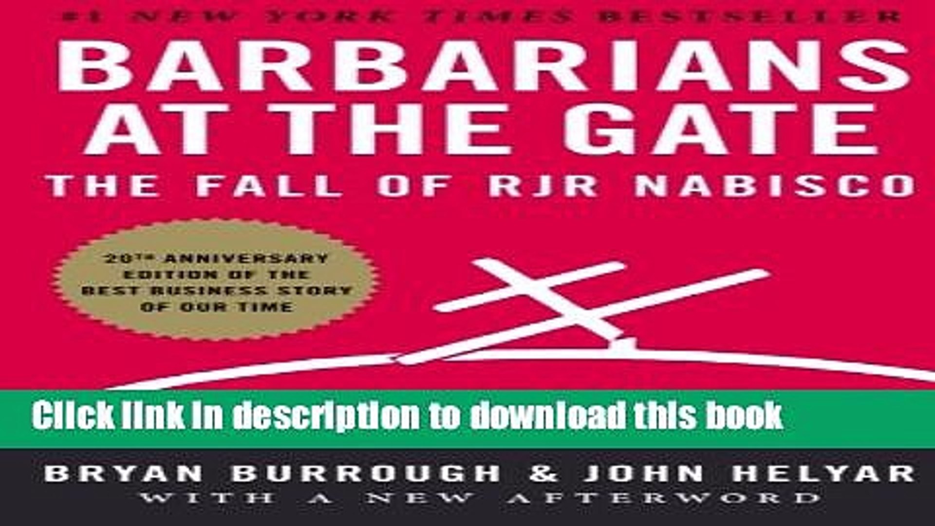 Barbarians At The Gate PDF Free Download