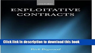 Ebook Exploitative Contracts Free Online