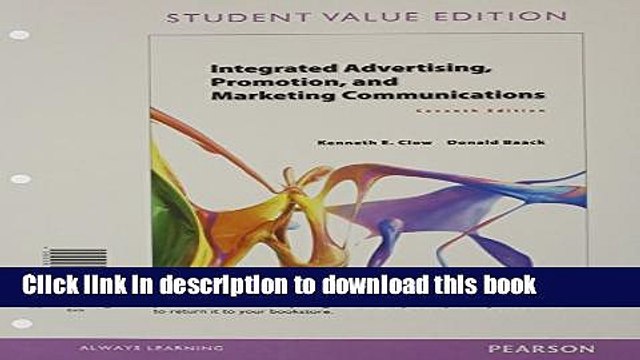 Ebook Integrated Advertising, Promotion, and Marketing Communications, Student Value Edition (7th