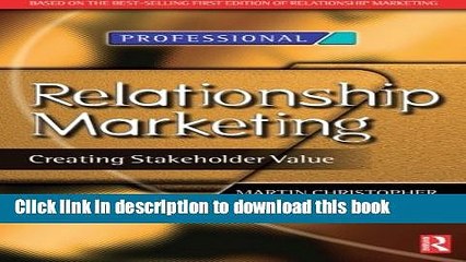 Ebook Relationship Marketing (Chartered Institute of Marketing (Paperback)) Free Online