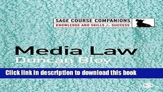 Books Media Law (SAGE Course Companions series) Full Online