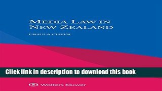 Books Media Law in New Zealand Free Download