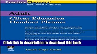 Books Adult Client Education Handout Planner Full Online