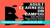 Ebook Adult Learners On Campus Free Online