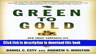 Ebook Green to Gold: How Smart Companies Use Environmental Strategy to Innovate, Create Value, and