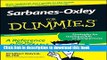 Ebook Sarbanes-Oxley For Dummies Free Download