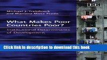 Ebook What Makes Poor Countries Poor?: Institutional Determinants of Development Full Online