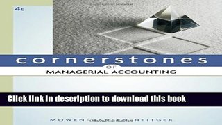 Ebook Cornerstones of Managerial Accounting Free Online