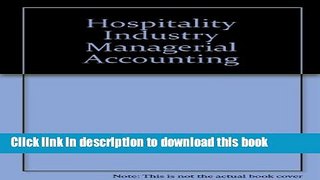Books Hospitality Industry Managerial Accounting Full Online