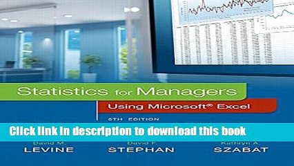 Ebook Statistics for Managers Using Microsoft Excel Plus MyStatLab with Pearson eText -- Access