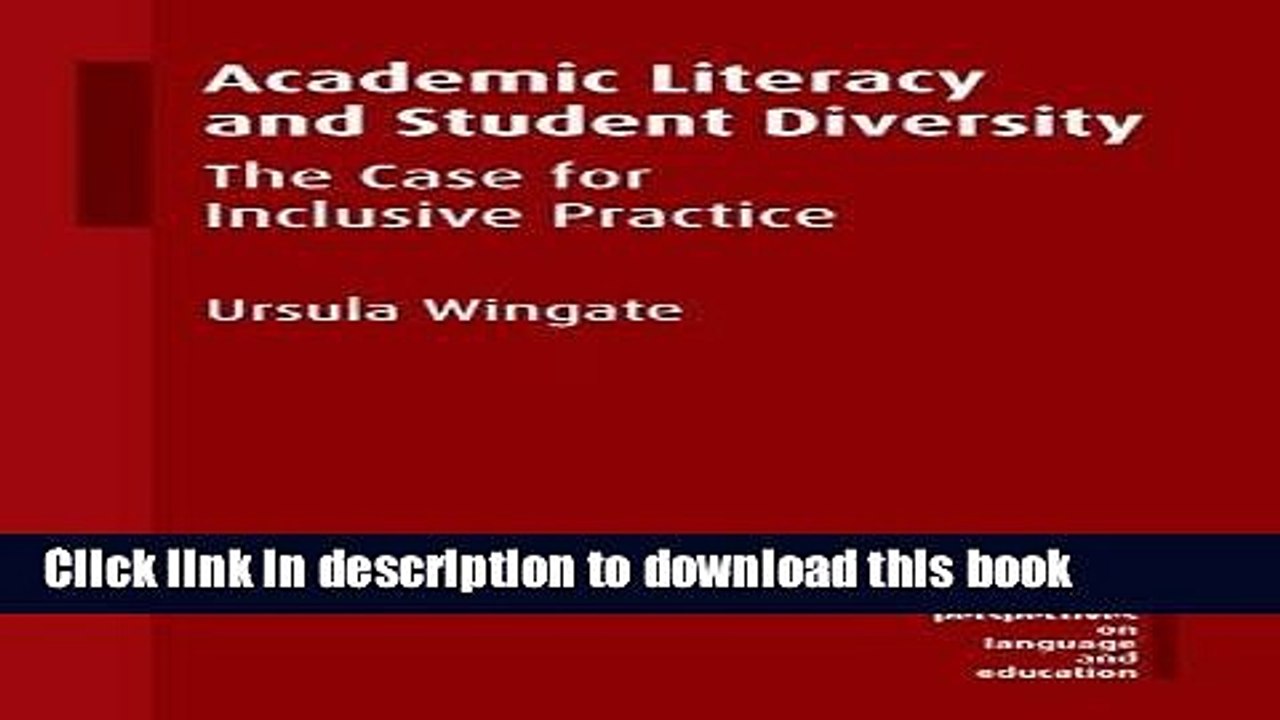 Ebook Academic Literacy and Student Diversity: The Case for Inclusive Practice (New Perspectives