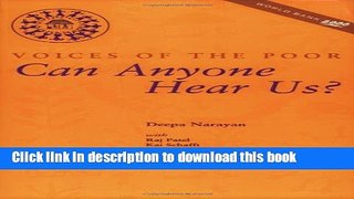 Books Voices of the Poor: Volume 1: Can Anyone Hear Us? Free Online