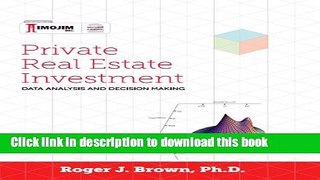 Ebook Private Real Estate Investment: Data Analysis and Decision Making: Second edition Free
