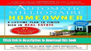 Books The Automatic Millionaire Homeowner, Canadian Edition: A Powerful Plan to Finish Rich in