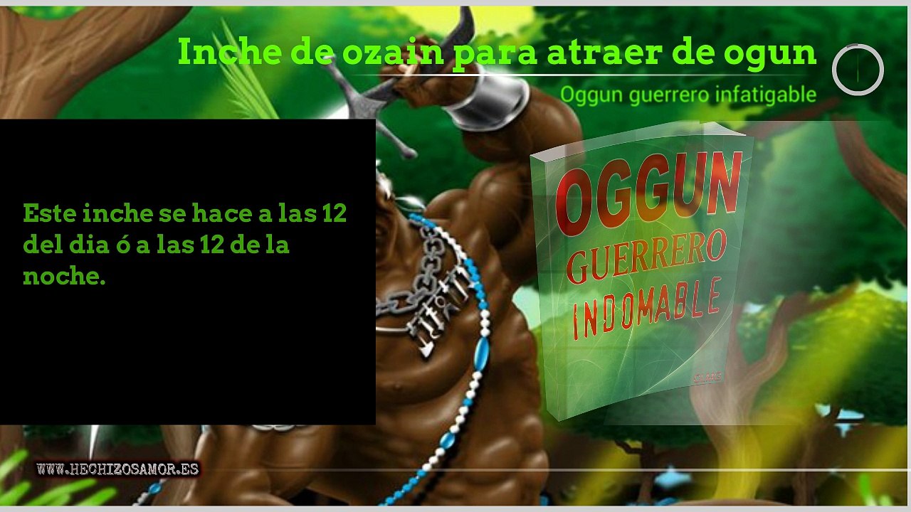 Inche de ozain para atraer de ogun