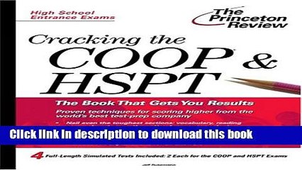 Read Cracking the COOP/HSPT (Private Test Preparation) Ebook Free