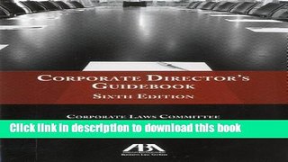 Ebook Corporate Director s Guidebook Full Online