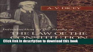 Books LAW OF THE CONSTITUTION, THE Free Online
