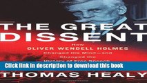 Books The Great Dissent: How Oliver Wendell Holmes Changed His Mind--and Changed the History of