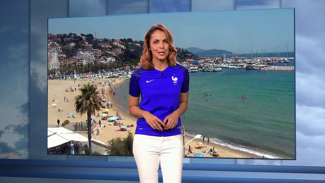 LA METEO et LA METEO DES PLAGE de CAROLINE 'CALI' MORALES le 2016 07 10 sur M6