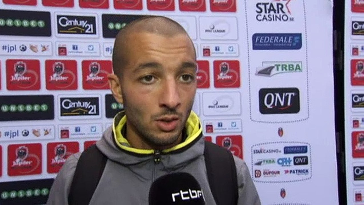 Zone mixte Sofiane Hanni après Mouscron Anderlecht