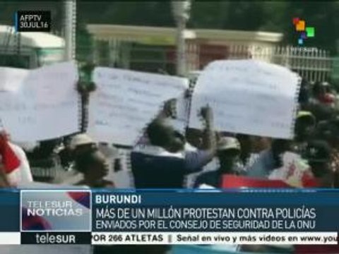 Protestan en Burundi contra envío de 'cascos azules' de la ONU