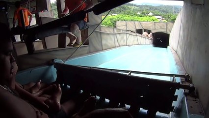 Big Group on the Water Slide at Cascanéia