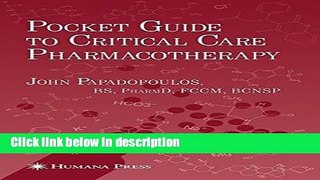Books Pocket Guide to Critical Care Pharmacotherapy Full Download