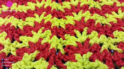 Cara Merajut Motif V Bergelombang